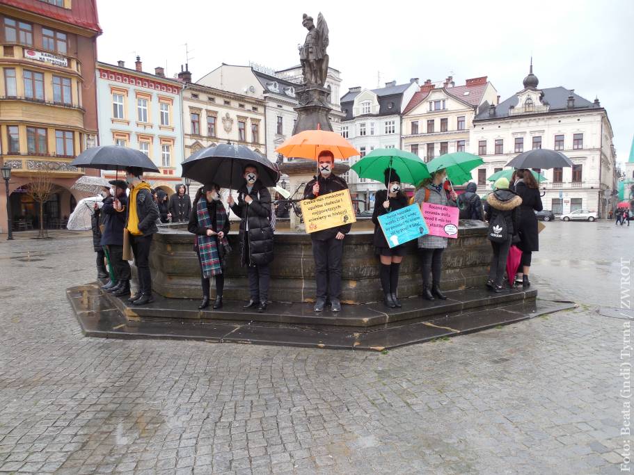 V Cieszyně mladí lidé také protestovali proti změně klimatu